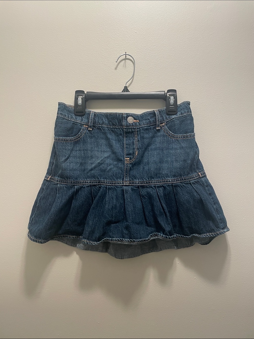Abercrombie Kids pleated denim skort
